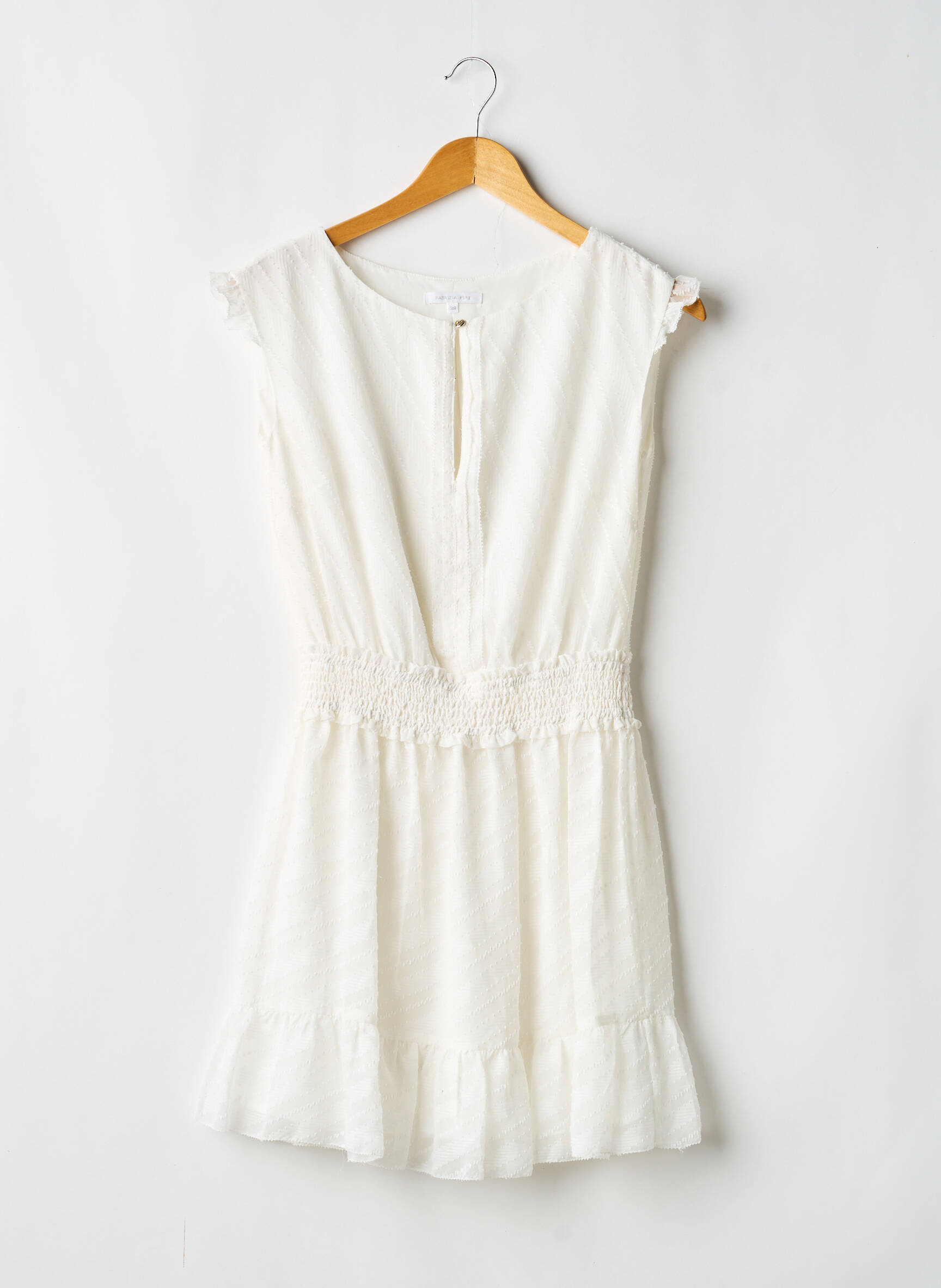 Robe courte manches courtes manches courtes blanc PATRIZIA PEPE femme