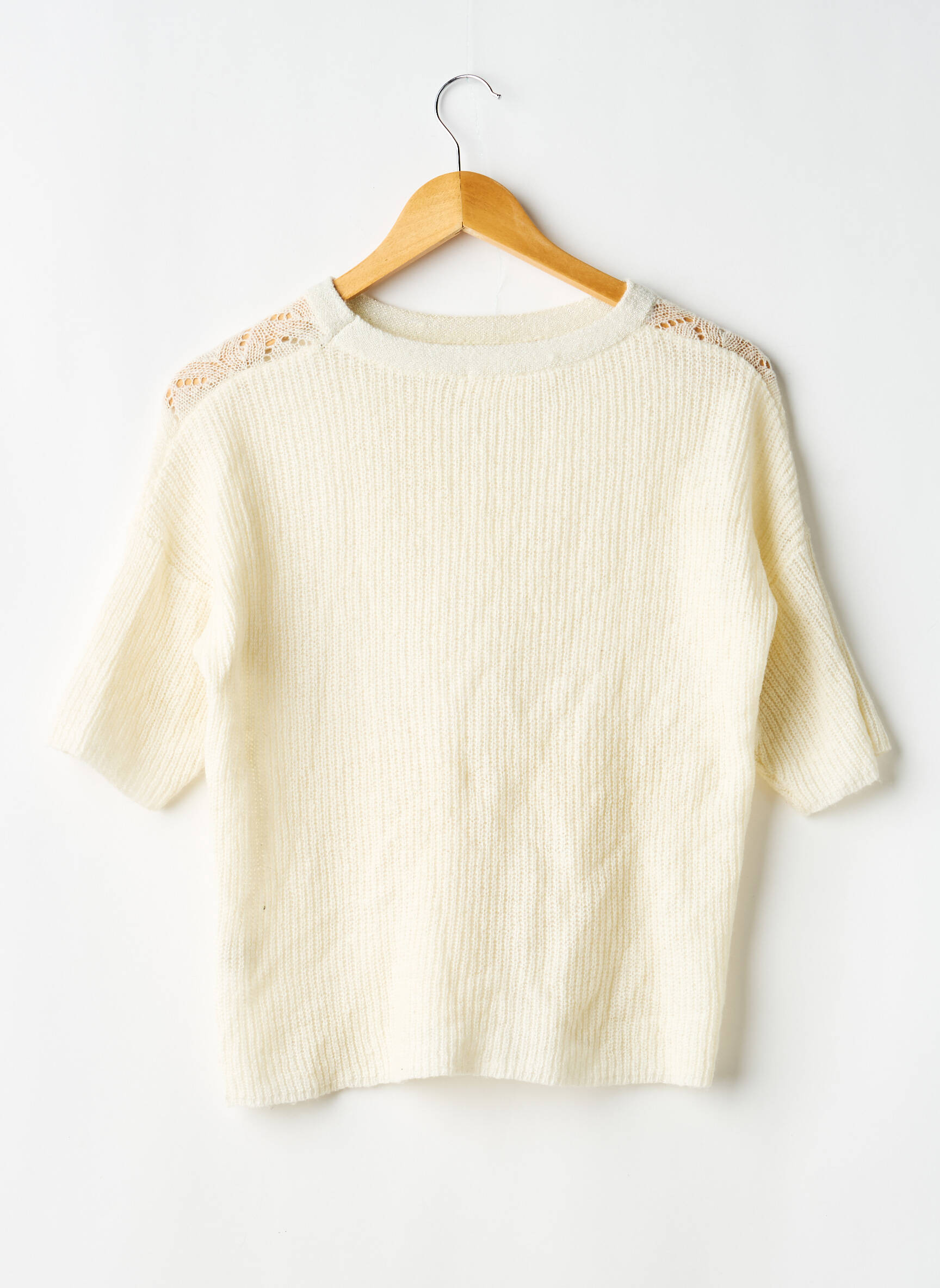 T-shirt coupe cintrée manches courtes beige GRACE & MILA femme