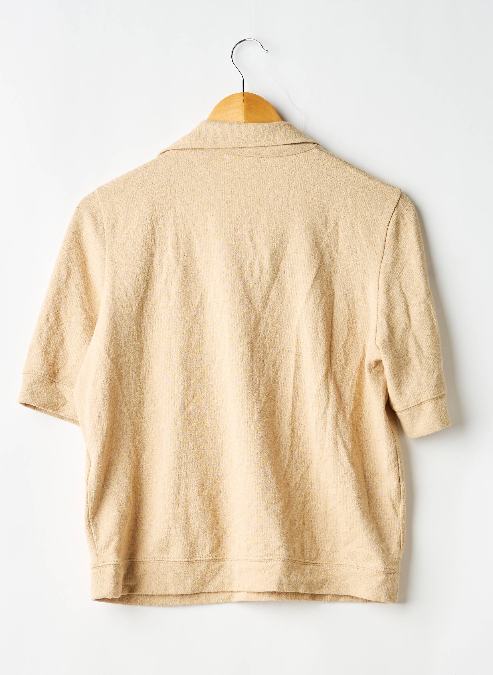 T-shirt coupe droite manches courtes marron OYSHO femme