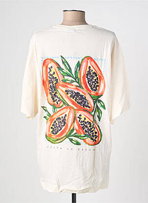 T-shirt imprimé fantaisie manches courtes blanc VERO MODA femme
