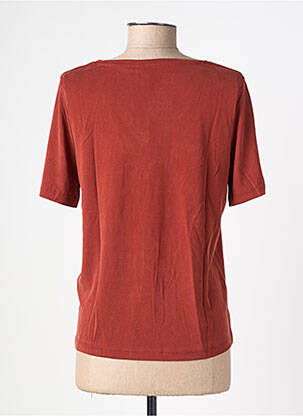 T-shirt col v manches courtes orange VERO MODA femme