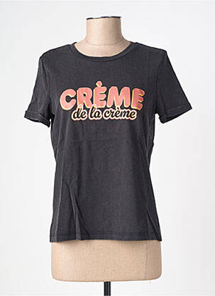 T-shirt sérigraphie floquée manches courtes noir VERO MODA femme
