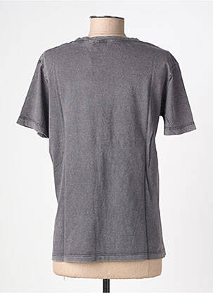 T-shirt sérigraphie floquée manches courtes gris B.YOUNG femme