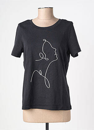 T-shirt sérigraphie floquée manches courtes noir VERO MODA femme