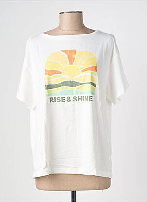 T-shirt sérigraphie floquée manches courtes blanc VERO MODA femme