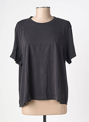 T-shirt sérigraphie floquée manches courtes noir VERO MODA femme