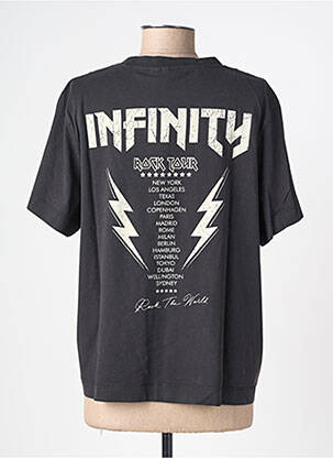 T-shirt sérigraphie floquée manches courtes noir VERO MODA femme