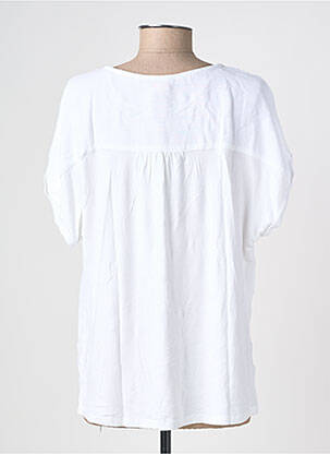 Chemisier tissage crêpe manches courtes blanc STREET ONE femme