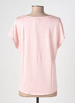 Pull tissage chiné manches courtes rose STREET ONE femme