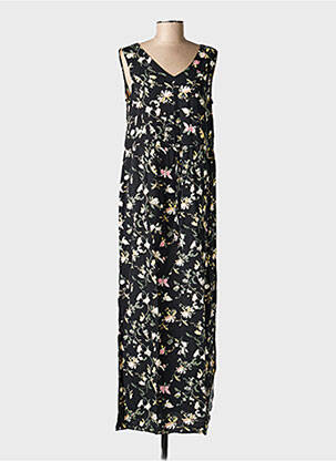 Robe longue manches bretelles ajustables fines bretelles noir VERO MODA femme