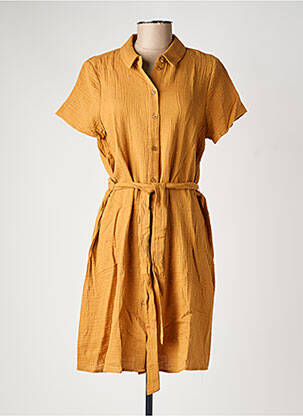 Robe courte manches courtes manches courtes jaune VERO MODA femme