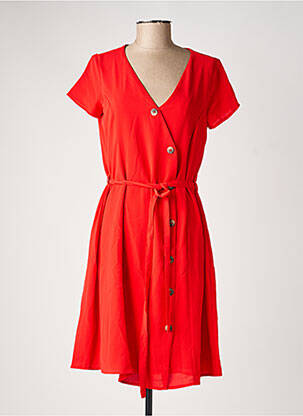 Robe courte coupe fluide manches courtes rouge VERO MODA femme