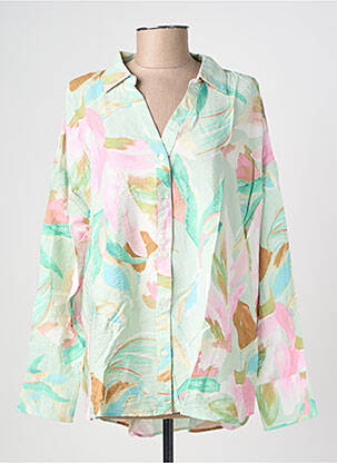 Chemisier imprimé fleurs manches longues vert VERO MODA femme