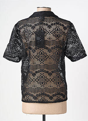 Chemisier coupe droite manches courtes noir VERO MODA femme