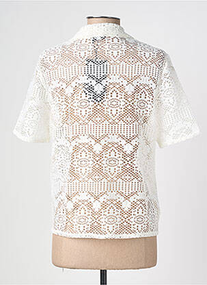Chemisier coupe droite manches courtes beige VERO MODA femme