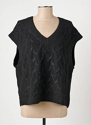 Pull col v sans manche noir VERO MODA femme