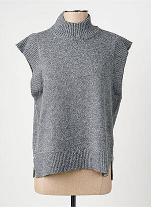 Pull coupe droite sans manche gris VERO MODA femme