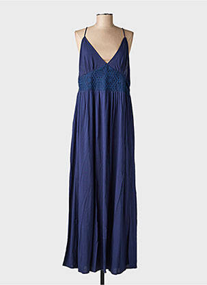 Robe longue coupe évasée fines bretelles bleu VERO MODA femme