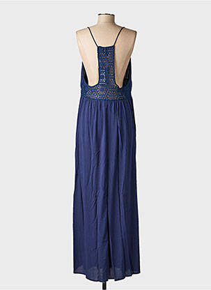 Robe longue coupe évasée fines bretelles bleu VERO MODA femme