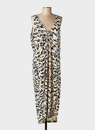 Robe mi-longue coupe fluide sans manche beige VERO MODA femme