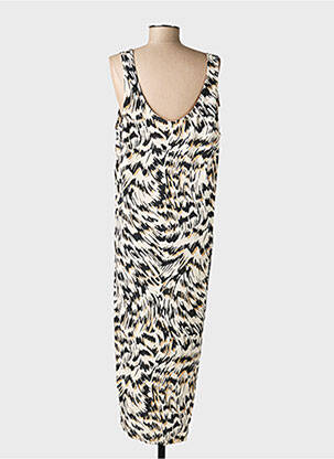 Robe mi-longue coupe fluide sans manche beige VERO MODA femme