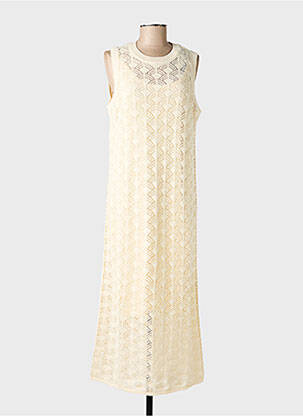 Robe longue sans manche sans manche beige VERO MODA femme