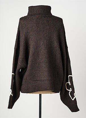 Pull col roulé manches longues manches longues marron VERO MODA femme