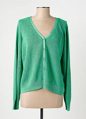 Gilet manches courtes coupe droite vert VERO MODA femme