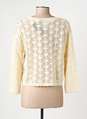 Gilet manches longues col v beige VERO MODA femme