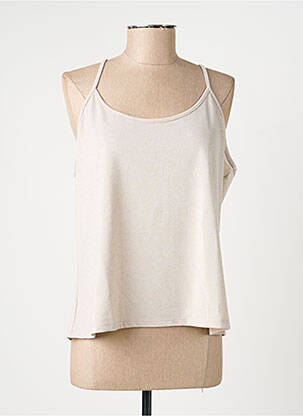 Top fines bretelles fines bretelles beige VERO MODA femme