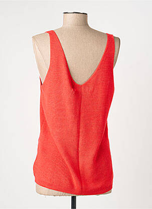 Top coupe cintrée fines bretelles orange VERO MODA femme