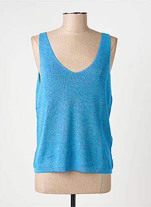 Top coupe cintrée fines bretelles bleu VERO MODA femme