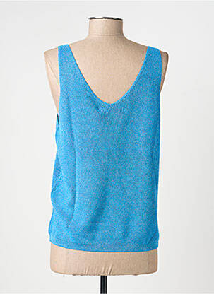 Top coupe cintrée fines bretelles bleu VERO MODA femme