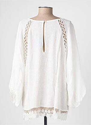 Blouse col rond manches longues blanc GAOS femme