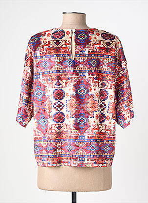 Top imprimé fantaisie manches courtes rouge RUE MAZARINE femme