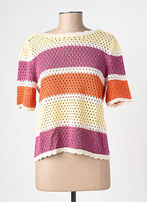 Pull coupe cintrée manches courtes jaune VERO MODA femme