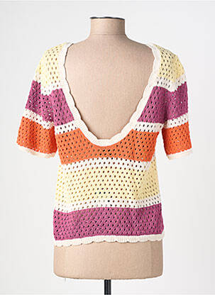 Pull coupe cintrée manches courtes jaune VERO MODA femme