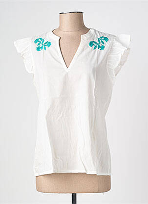 Top manches courtes manches courtes blanc B.YOUNG femme
