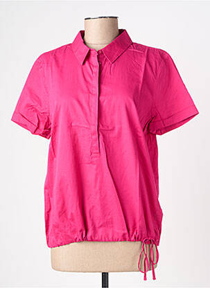 Chemisier tissage popeline manches courtes rose STREET ONE femme