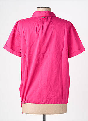 Chemisier tissage popeline manches courtes rose STREET ONE femme