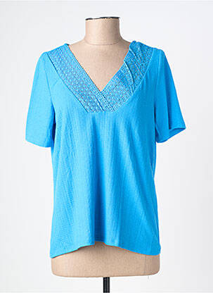 T-shirt coupe droite manches courtes bleu VERO MODA femme