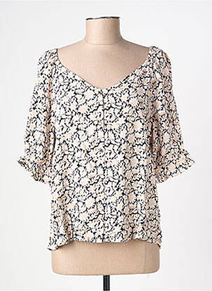 Top imprimé fantaisie manches courtes noir VERO MODA femme