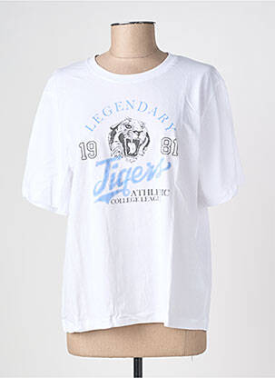 T-shirt coupe droite manches courtes blanc B.YOUNG femme