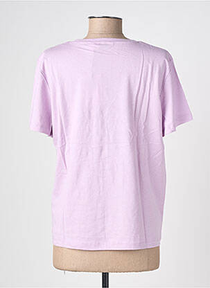 T-shirt sérigraphie floquée manches courtes violet B.YOUNG femme