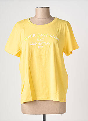 T-shirt coupe droite manches courtes jaune B.YOUNG femme