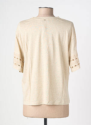 T-shirt coupe cintrée manches courtes beige RUE MAZARINE femme