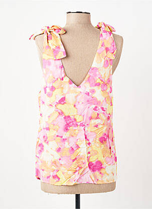 Blouse tissage popeline sans manche rose VERO MODA femme
