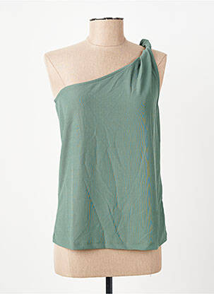 Top stretch sans manche vert VERO MODA femme