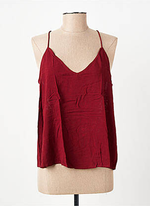 Top coupe fluide sans manche rouge VERO MODA femme