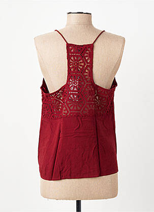 Top coupe fluide sans manche rouge VERO MODA femme